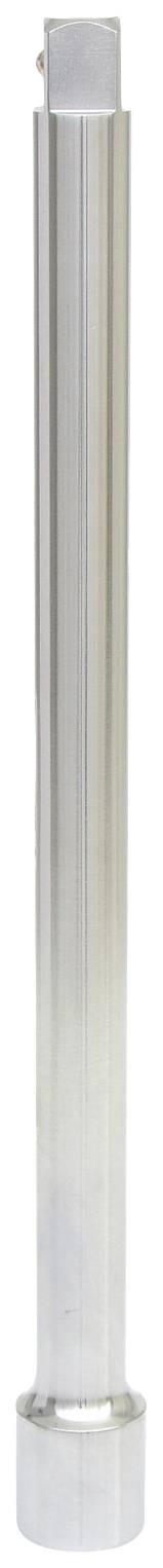 Metallisches, zylindrisches Bauteil mit abgerundeter Spitze, vertikal ausgerichtet.