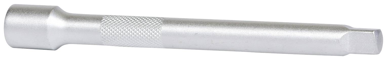 Ein silberner Metall-Punch mit gerändeltem Griff liegt horizontal.