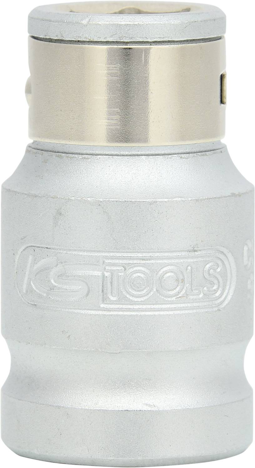 Metallschraubenschlüssel-Aufsatz, zylindrische Form, silberfarben, mit eingeprägtem 'KS TOOLS'-Logo. Geeignet für mechanische Arbeiten.
