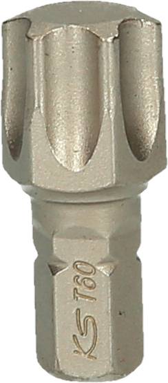 Ein silberner T-Nuss-Bit mit dem Aufdruck 'T60', zur Verwendung mit Schraubenziehern oder Ratschen passend.