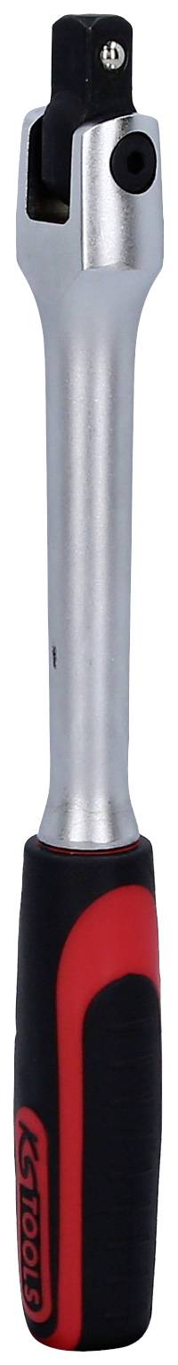 Ein verstellbarer Ratschen-Schlüssel mit schwarzem und rotem Griff. Hauptsächlich für mechanische Arbeiten verwendet.