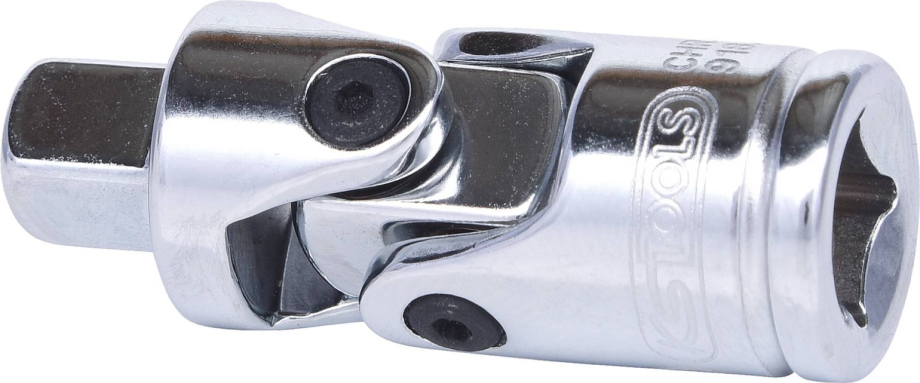 Metallisches Gelenk-Werkzeugaufsatz; ermöglicht flexible Winkeleinstellung für schwer erreichbare Stellen bei der Arbeit mit Schrauben.