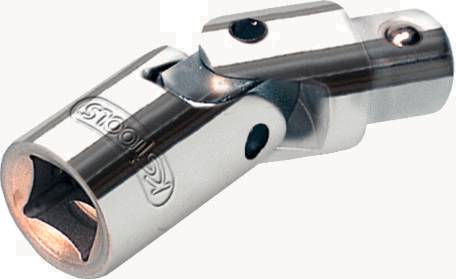 Metallischer Universal-Gelenksatzadapter für Steckschlüssel. Verbindungsstück ermöglicht Flexibilität in engen oder schwer zugänglichen Bereichen.