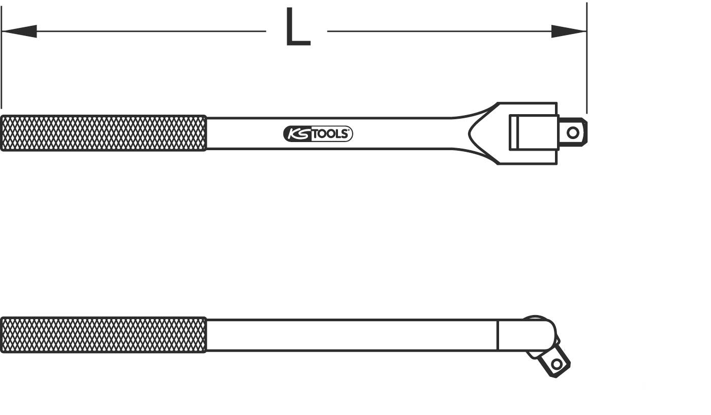 Längere Hebelarm-Werkzeuge mit ergonomischem Griff und drehbarem Kopf zur besseren Hebelwirkung beim Schrauben.