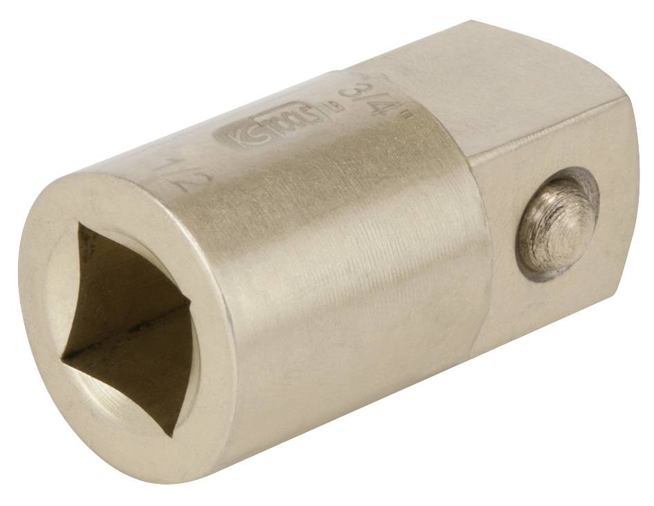 Metalladapter mit quadratischem Ende, vermutlich für Werkzeugaufsätze.