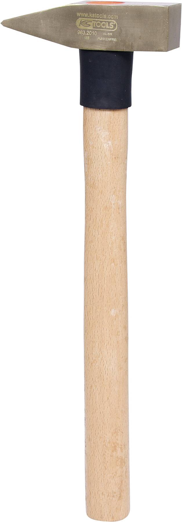 Hammer mit Holzgriff und einem Metallkopf.