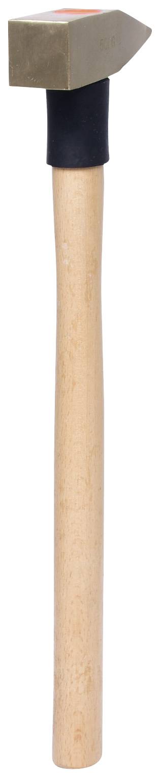 Ein Hammer mit Holzgriff und Metallkopf.