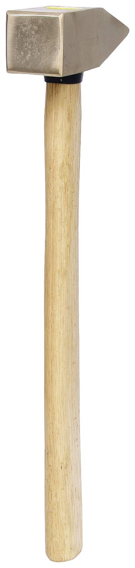 Holzgriffhammer mit quadratischem Metallkopf, geeignet für handwerkliche Arbeiten.
