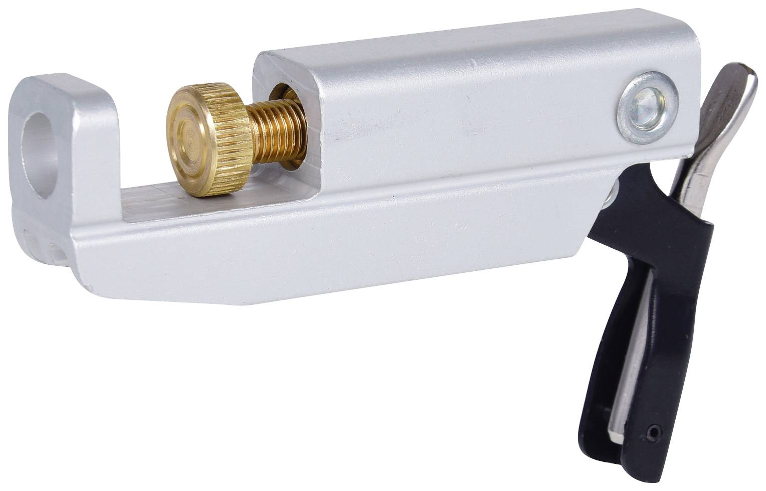 Metallschneidwerkzeug mit einer Stellschraube und Hebel. Verwendet zum präzisen Schneiden von Rohren oder Schläuchen.