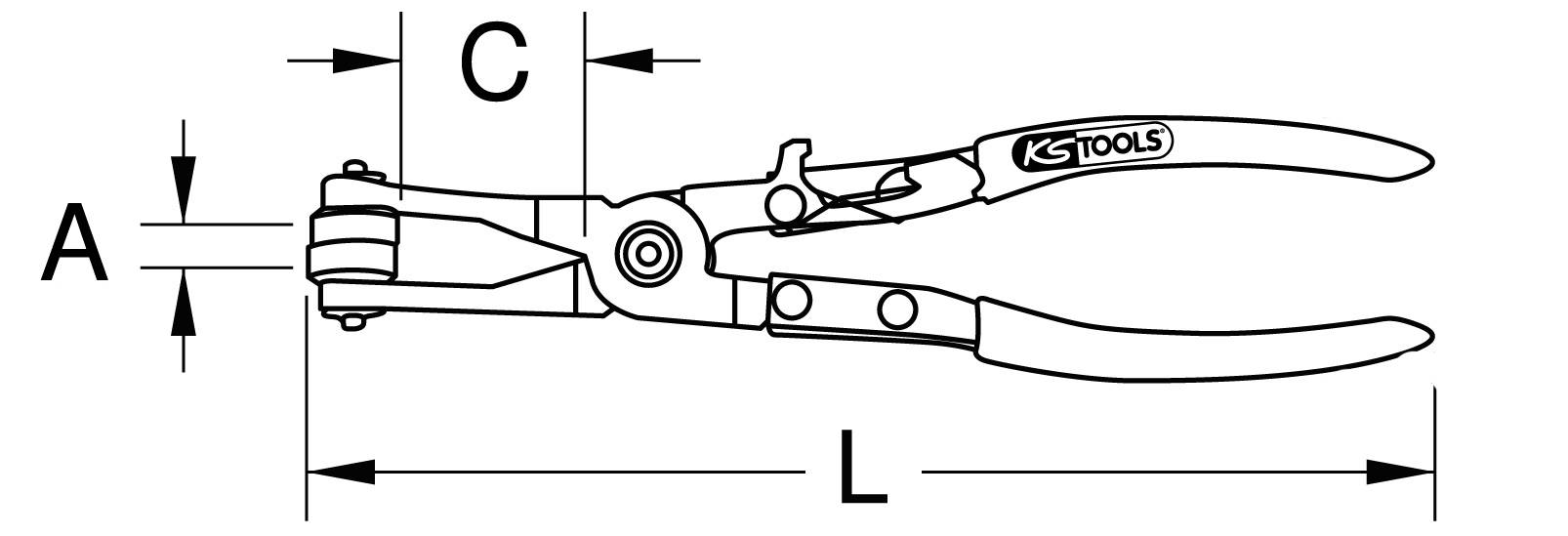 KS Tools 1151042 Schlauchschellenzange 1St.