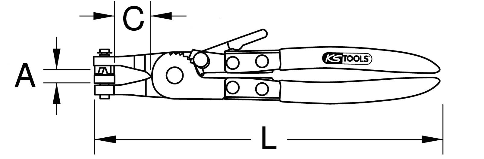 KS Tools 1151046 Schlauchschellenzange 220mm 1St.