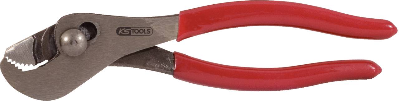 Eine rote Kabelschere mit silbernem Schneidkopf, geeignet für den Einsatz bei elektrischen Arbeiten.