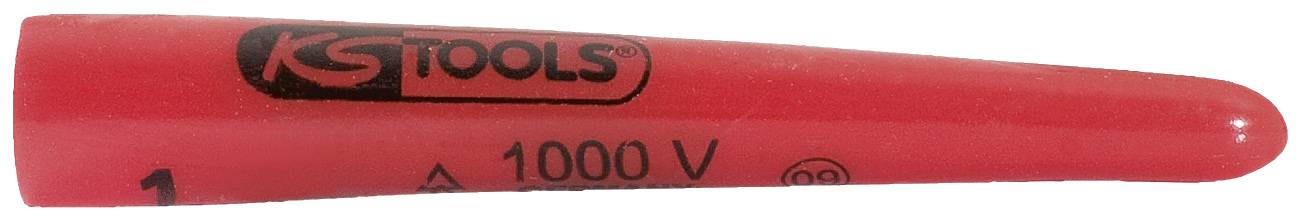 Roter isolierter Schraubenschlüsselgriff von KS Tools, mit Aufschrift '1000 V' für sicheres Arbeiten unter Spannung bis 1000 Volt.