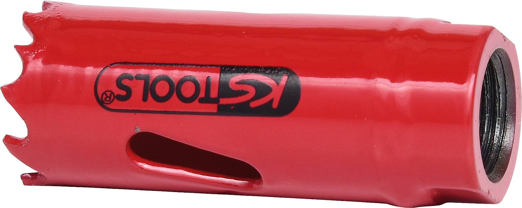 Roter Lochbohrer mit der Aufschrift 'KS Tools'.