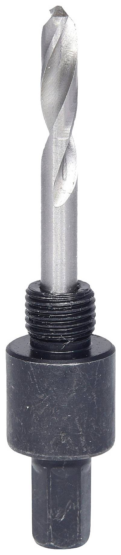 Ein silberner Spiralbohrer mit schwarzem Spannfutter, geeignet für präzises Bohren in Metall oder Holz.