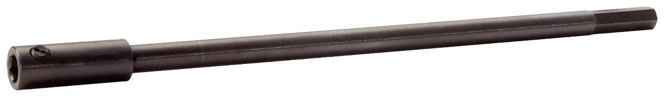 Schwarze Metallstange, leicht glänzend, horizontal ausgerichtet auf weißem Hintergrund.