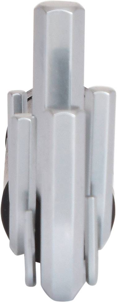 Silberfarbene, kompakte Edelstahl-Multitool mit mehreren herausklappbaren Werkzeugen in geschlossener Ansicht.