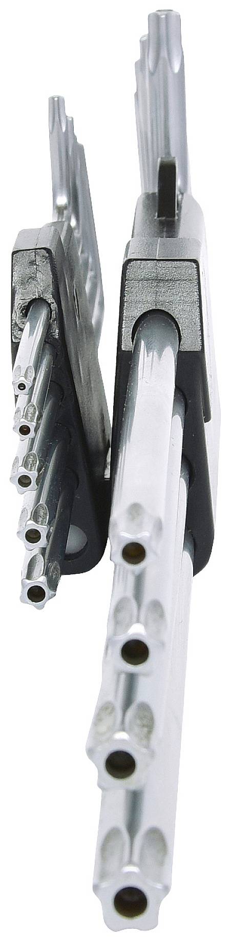 Detailaufnahme eines Metallkammobjekts mit mehreren langen, dünnen Stäben in paralleler Anordnung, teilweise sichtbar in Nahaufnahme.