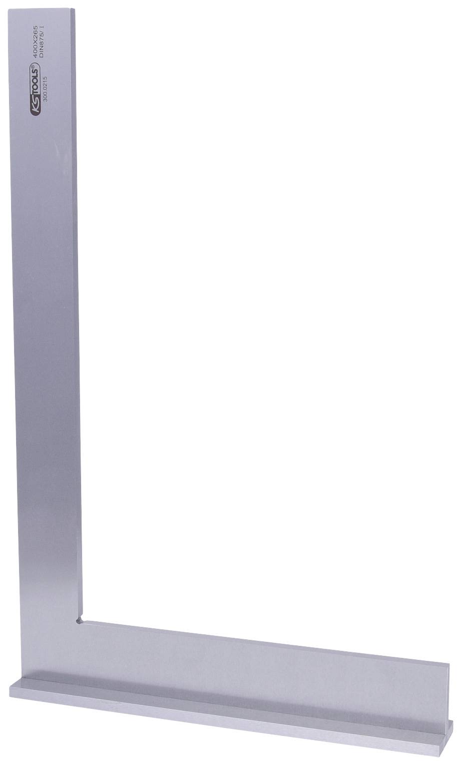 Ein Winkeleisen aus Metall, L-förmig, wird verwendet, um präzise rechte Winkel bei Bau- und Holzprojekten zu messen.