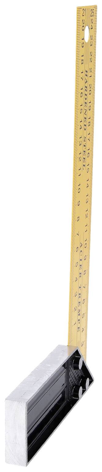 Winkel mit einem fixierten gelben Lineal, das als Messwerkzeug verwendet wird.