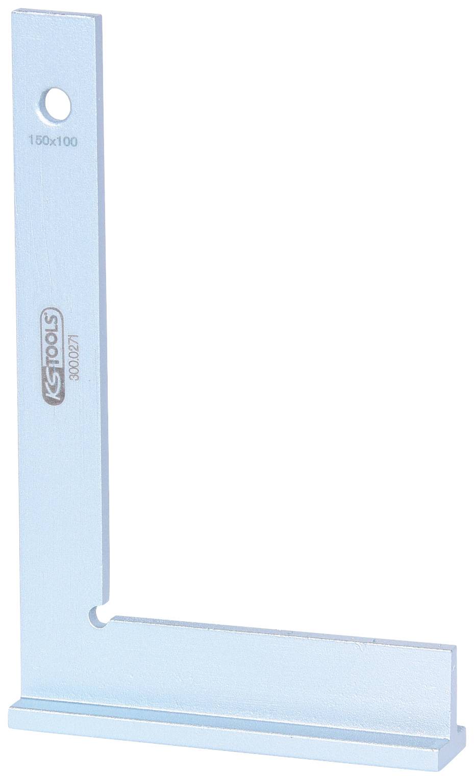 Stahlwinkel mit den Maßen 150x100 mm, verwendet zum Messen von rechten Winkeln.
