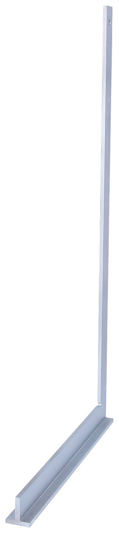 Ein Winkel aus Metall, L-förmig, mit einer langen aufrechten und einer kurzen waagerechten Seite, zeigt das verstehen von Geometrie.