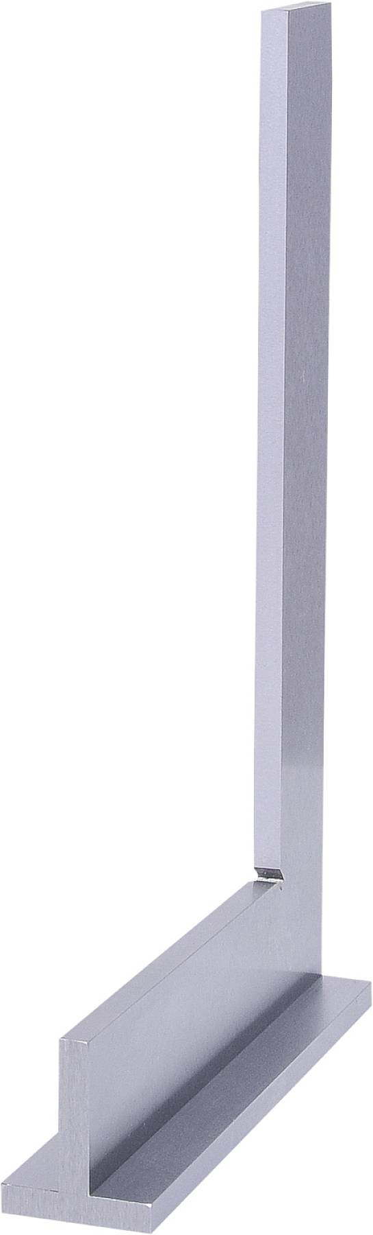 Metallwinkel mit rechter Winkelstruktur, stehend auf schmaler Kante. Utilisiert in Handwerken zur Überprüfung rechter Winkel.