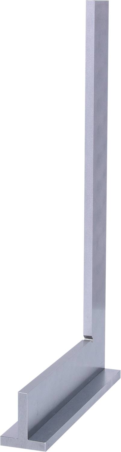 Metall-T-Profil senkrecht stehend auf einer weißen Fläche. Der lange Teil aufrecht, der kurze Teil waagerecht als Basis.