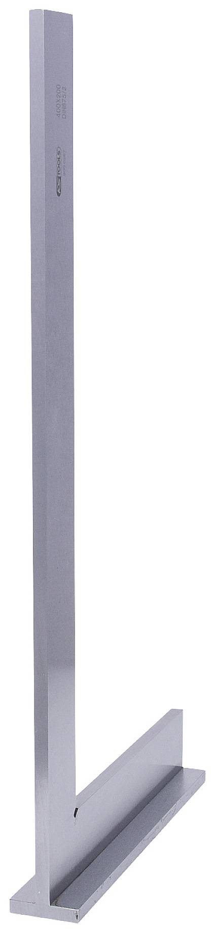 Ein Metallwinkel in 'T'-Form, wie in der Architektur oder Schreinerei genutzt. Silberne Farbe, mit rechtwinkliger Basis und vertikalem Schenkel.
