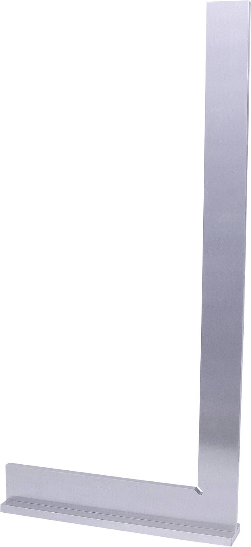 Ein großes, L-förmiges Metallwerkzeug, das als Winkelmaß verwendet wird.