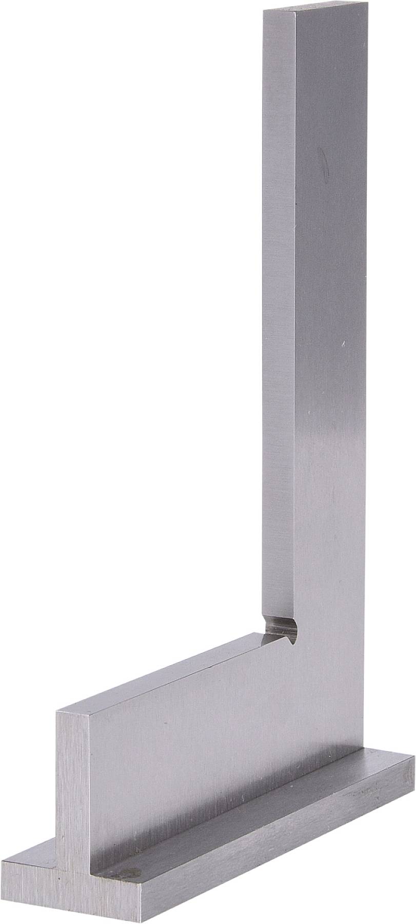 Ein Stahlwinkelmaß aus Metall, das zur präzisen Winkelmessung und -kontrolle in technischen und handwerklichen Arbeiten verwendet wird.