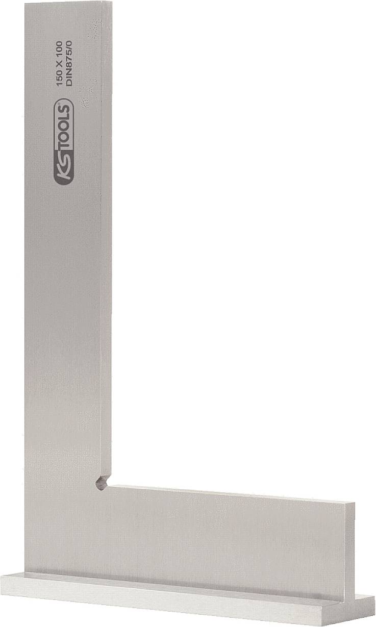 Ein massiver, metallischer Präzisionswinkel mit dem Aufdruck 'KS Tools'.