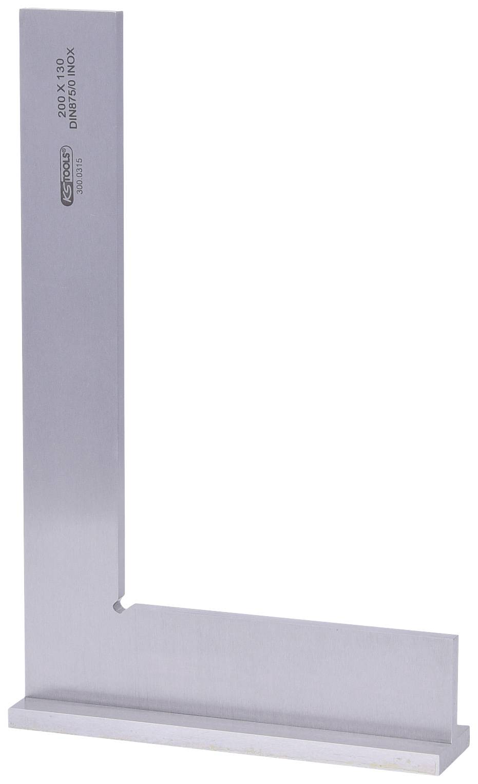 Ein Winkeleisen aus Metall, das rechtwinklig geformt ist. Es wird häufig in der Metallverarbeitung zur Überprüfung von 90-Grad-Winkeln verwendet.