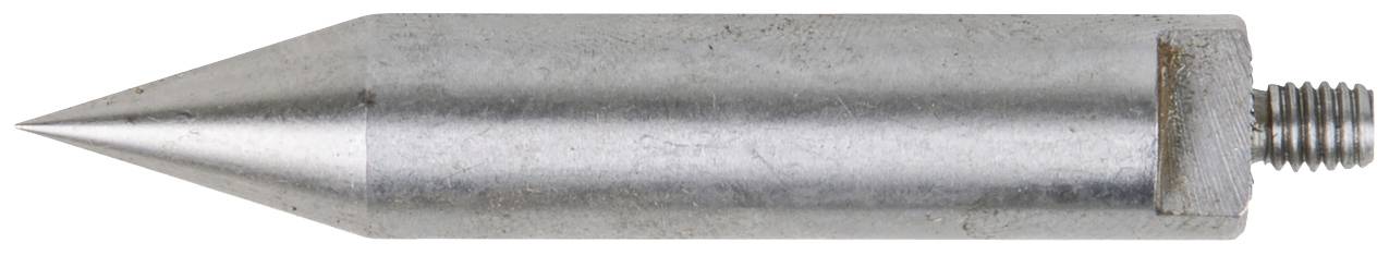 Metallspitze mit Gewinde, zylindrische Form.