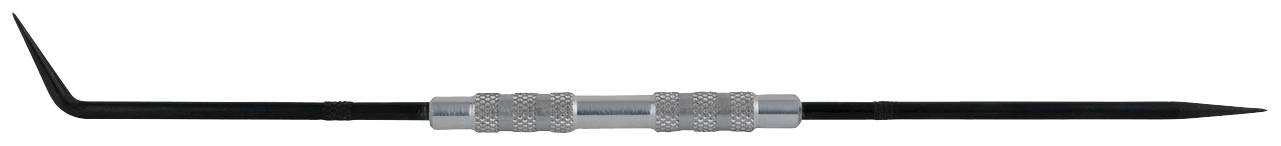 Ein doppelseitiges Werkzeug mit einem kleinen gebogenen und einem spitzen Ende, häufig für Detailarbeiten oder Modellbau verwendet.