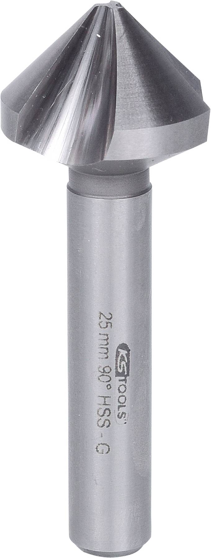 25 mm 90° Kegelsenker von KS Tools, aus HSS-G-Material, geeignet zum Senken von Löchern.