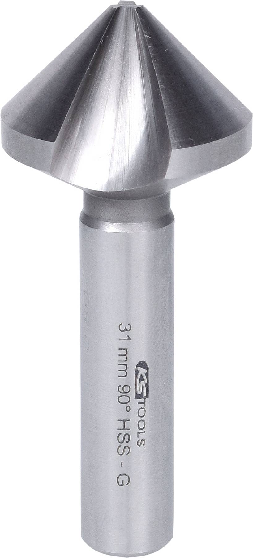 Metallbohrer mit konischer Spitze, Durchmesser 31 mm, 90 Grad, Marke 'KS Tools'.