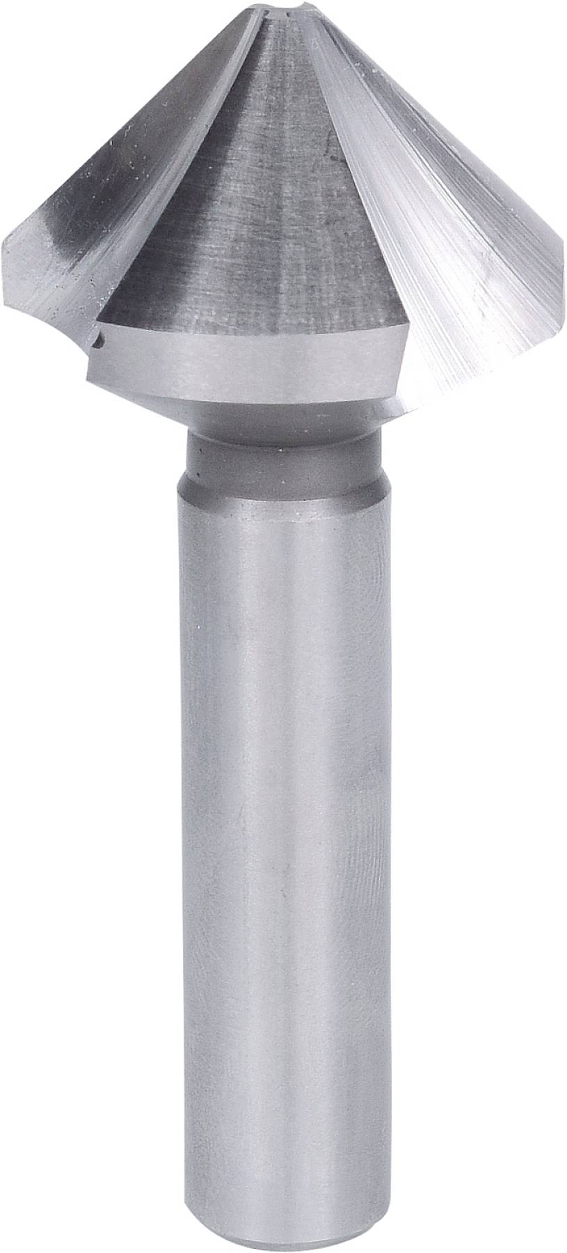 Kegelsenker mit zylindrischem Schaft und konischer Spitze, geeignet zum Ansenken oder Entgraten von Bohrlöchern in Metall.