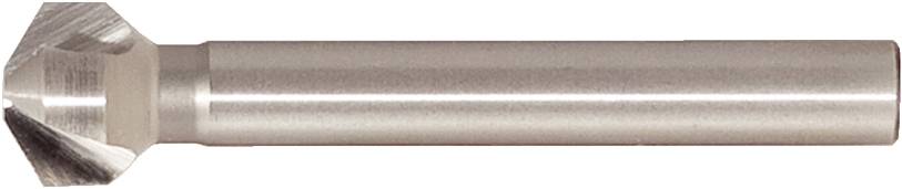 Ein Kegelsenker aus Metall mit glattem Zylinderkörper, verwendet zum Entgraten und Ansenken von Bohrungen in Werkstücken.