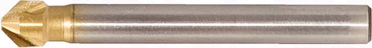 Bohrer mit gelbem Schneidkopf und silbernem Schaft für Metallanwendungen, zylindrische Form.