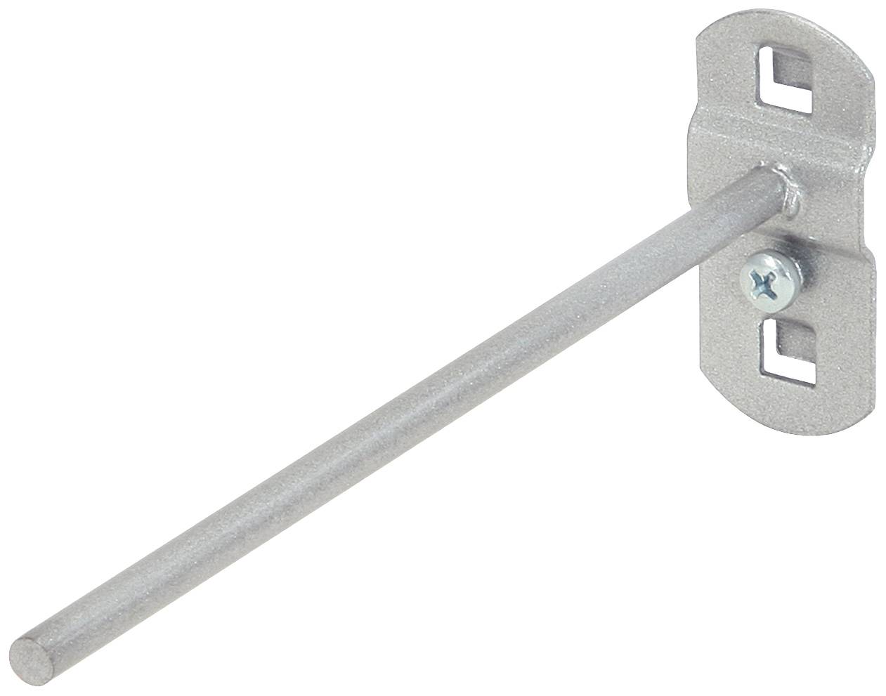 Metallhalterung mit langem Stab und zwei Schraubenlöchern zur Wandmontage.