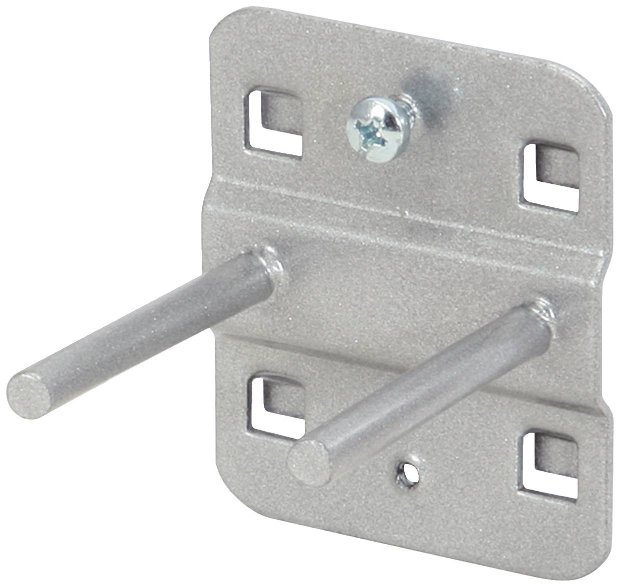 Metallhalterung zur Wandmontage mit zwei stabilen Armen und einer zentralen Schraube, geeignet zur Befestigung von Gegenständen.