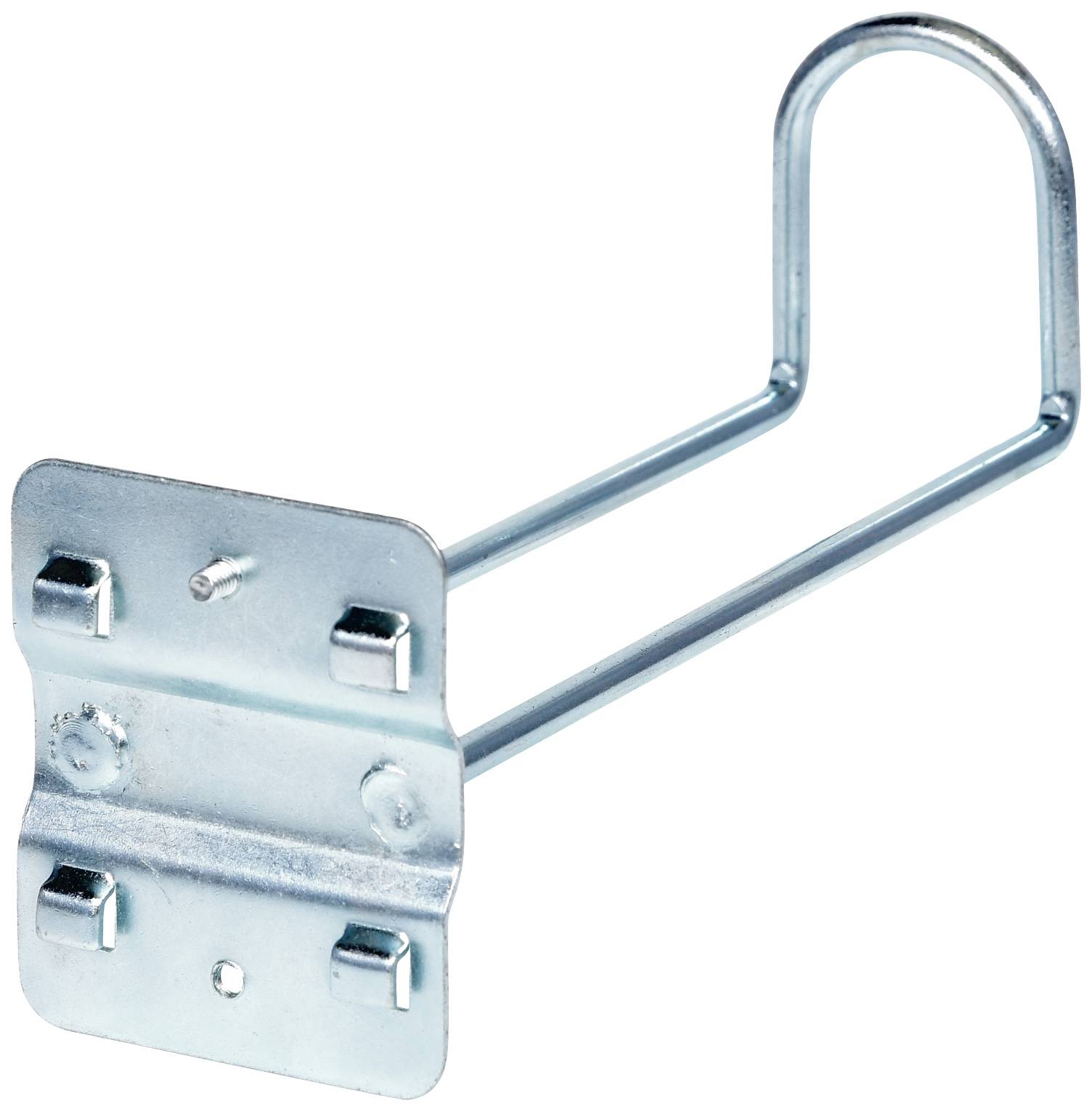 Metallwinkelhaken zur Wandmontage, geeignet für Seile oder Kabel. Ideal für die Organisation und Sicherung von Leitungen.