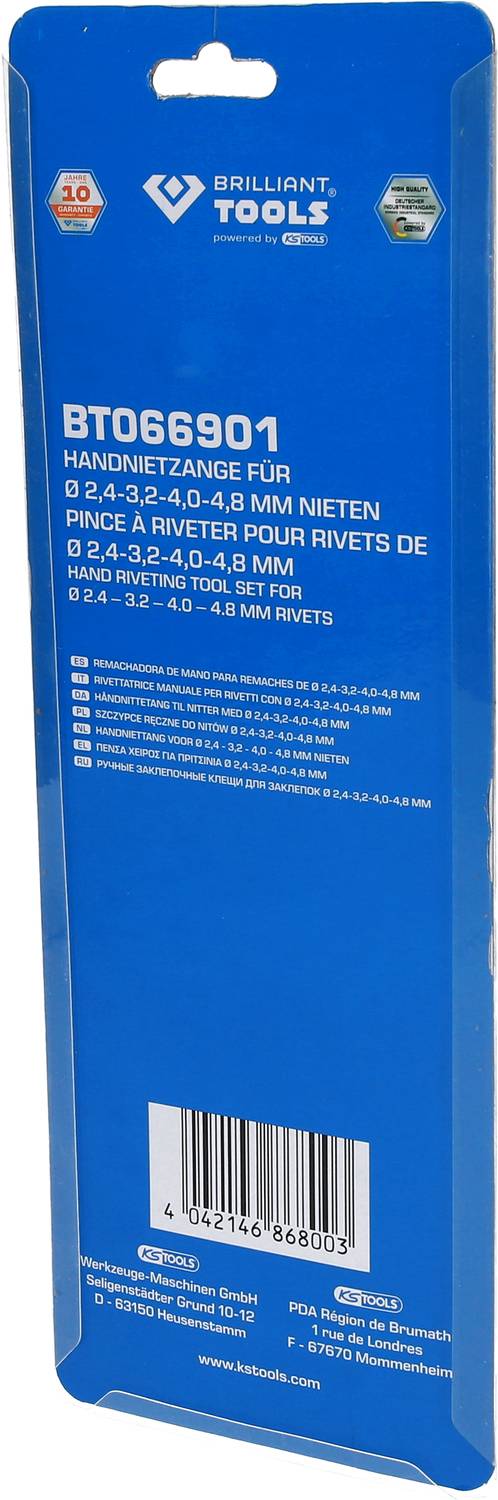 KS Tools BT066901 Handnietzange 1 St.