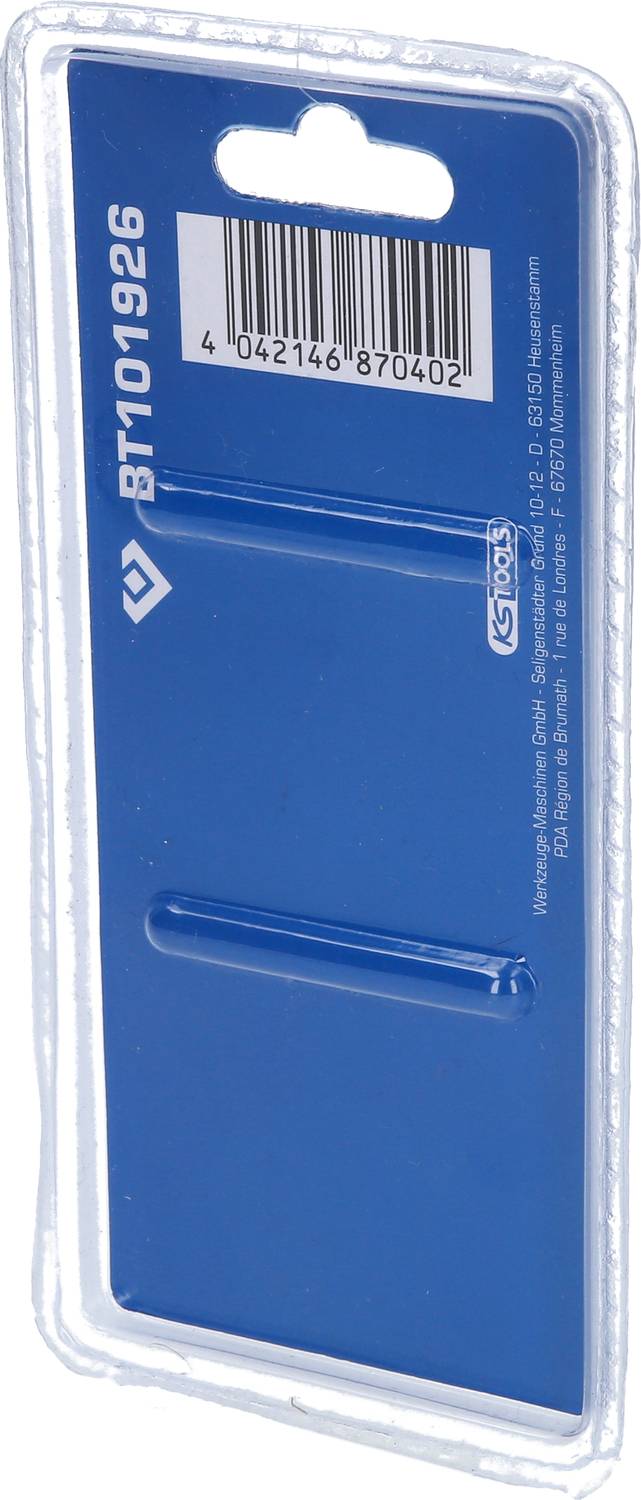 Eine blaue Verpackung mit der Aufschrift 'BT101926' und einem Barcode.