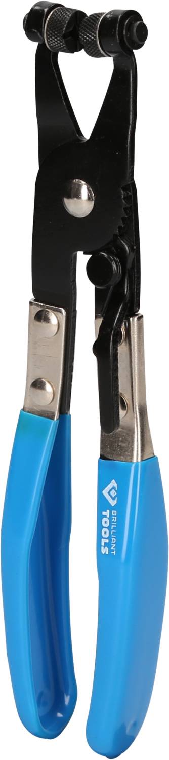 Blau-schwarze Nietzange mit ergonomischen Griffen und verstellbarer Mechanik, geeignet für handwerkliche Arbeiten.