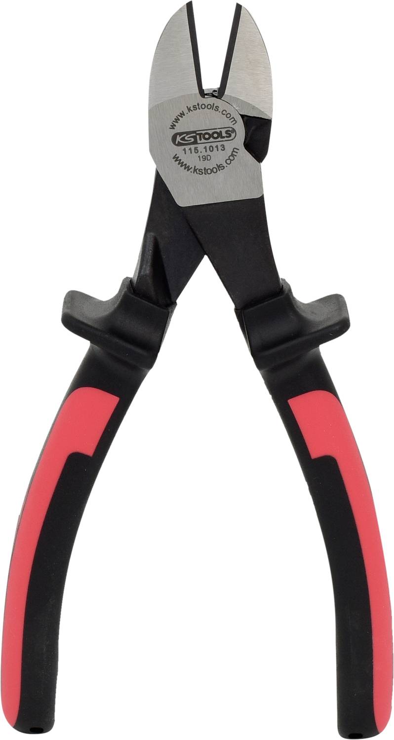 Zangen mit roten Griffen und Metallklingen, geeignet zum Schneiden von Draht oder dünnen Metallteilen.