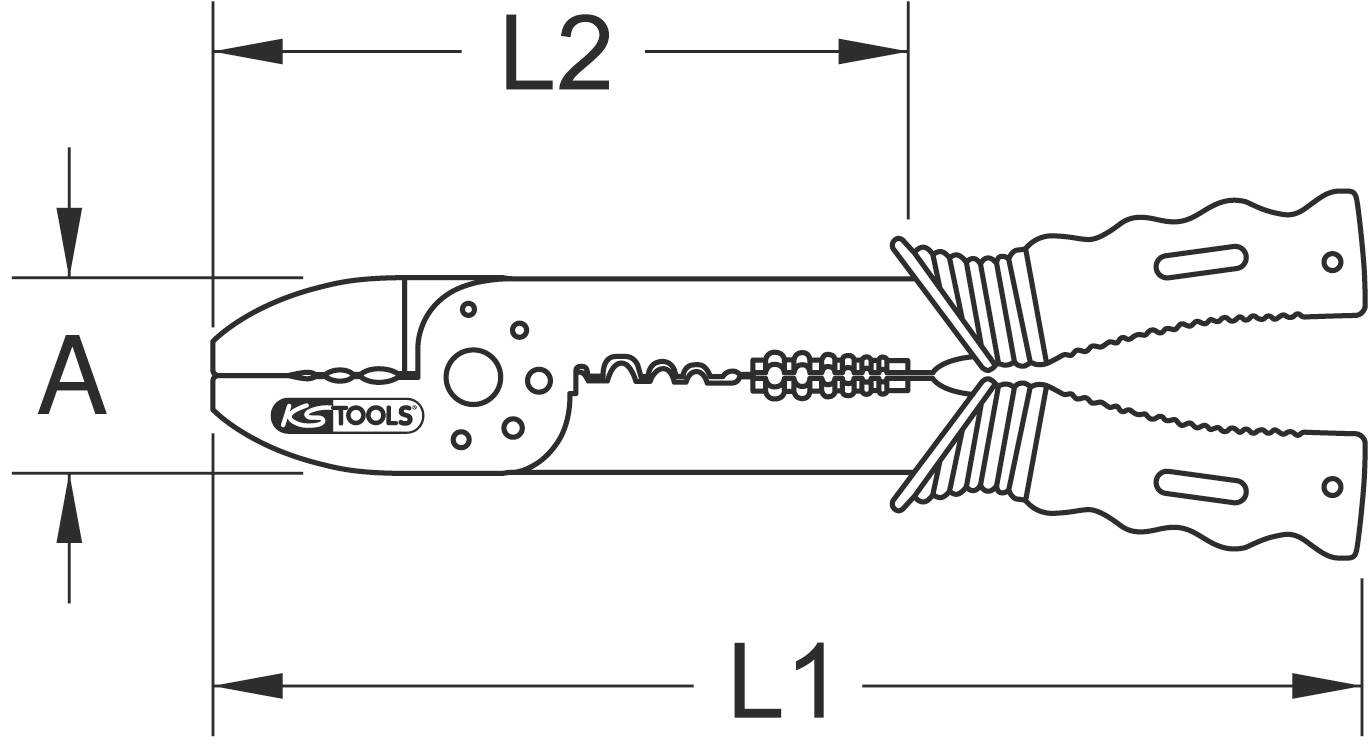KS Tools 115.1231 1151231 Crimpzange 0.75 bis 6mm²