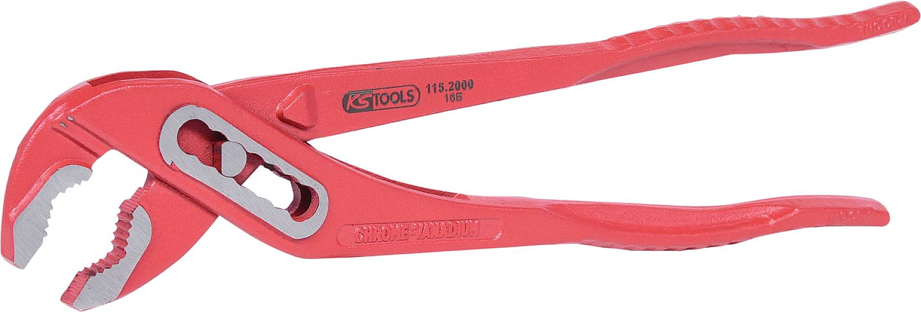 Rote Rohrzange mit verstellbaren Backen, Markenname auf der Zange sichtbar. Hauptsächlich für Klempnerarbeiten verwendet.