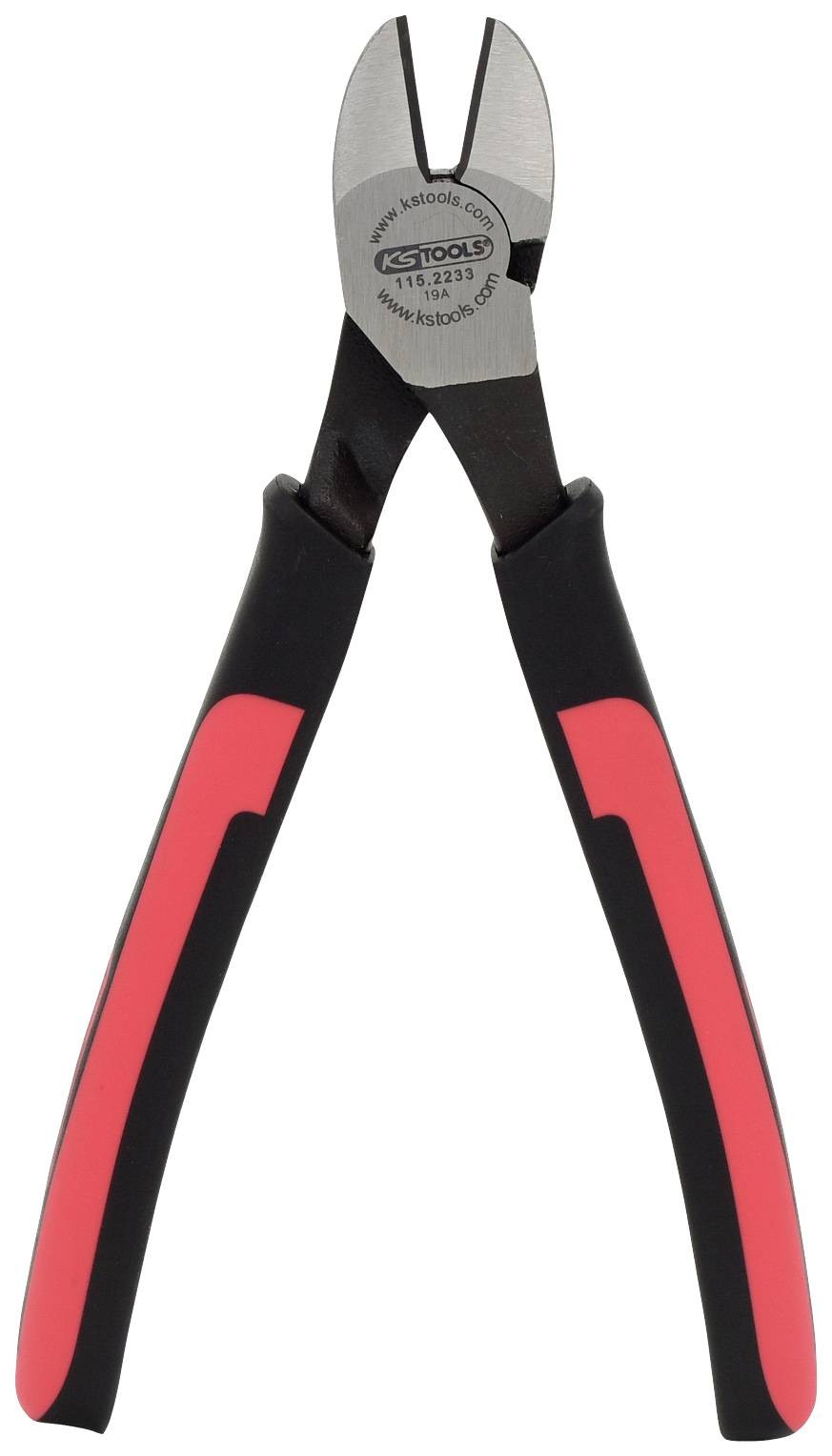 Zange mit roten Griffen zum Schneiden von Drähten, geeignet für Elektriker und Heimwerker.